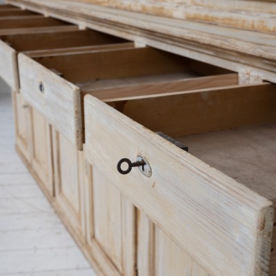 Imposante bibliothèque 12 portes en bois, 1950