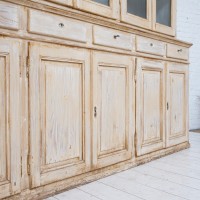 Imposante bibliothèque 12 portes en bois, 1950