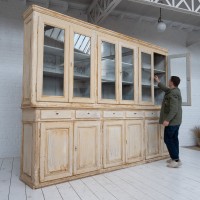 Imposante bibliothèque 12 portes en bois, 1950