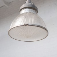 Pair of Holophane suspensions, 1950.