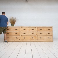 Large haberdashery cabinet drawers, 1900