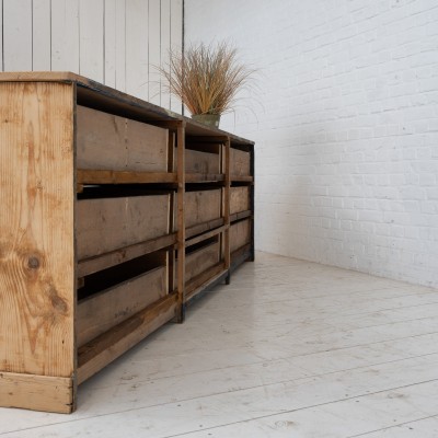 Large haberdashery cabinet drawers, 1900