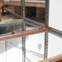 Vitrine de commerce laiton et chêne, début 20ème