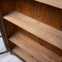 Vitrine 2 portes en bois, début 20ème