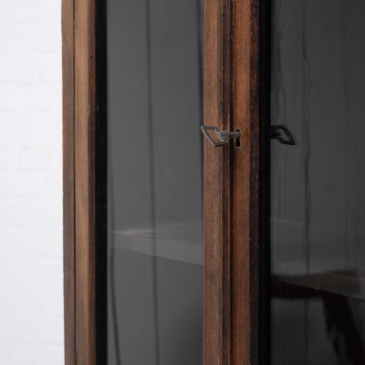 Small 2-door walnut display case, 19th century