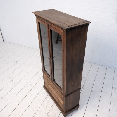 Small 2-door walnut display case, 19th century