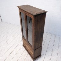 Small 2-door walnut display case, 19th century