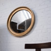 Louis Philippe beaded oval mirror, 19th