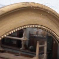 Louis Philippe beaded oval mirror, 19th