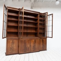 Bibliothèque anglaise en acajou, 19ème