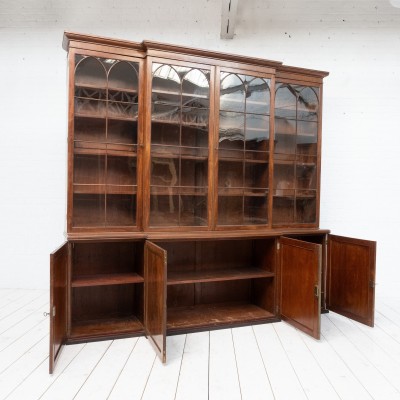 Bibliothèque anglaise en acajou, 19ème