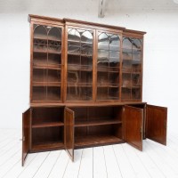 Bibliothèque anglaise en acajou, 19ème