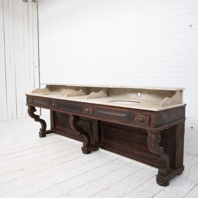 Ancien meuble de barbier, 1900