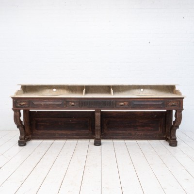 Ancien meuble de barbier, 1900