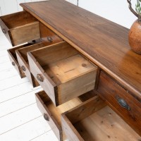 12-drawer oak workshop cabinet, early 20th century