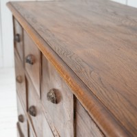 12-drawer oak workshop cabinet, early 20th century