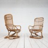 Pair of bamboo armchairs 1960