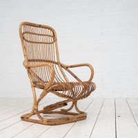 Pair of bamboo armchairs 1960