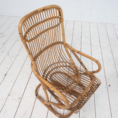 Pair of bamboo armchairs 1960