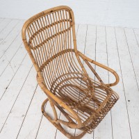 Pair of bamboo armchairs 1960
