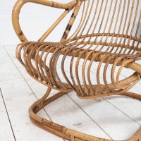 Pair of bamboo armchairs 1960