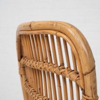 Pair of bamboo armchairs 1960
