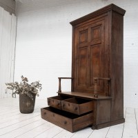 Curieux banc en chêne XVIIIème