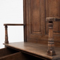 Curieux banc en chêne XVIIIème