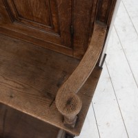 Curieux banc en chêne XVIIIème