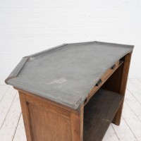 Ancienne caisse en chêne et zinc, 1920