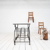 Provencal wrought iron and glass console table, 1930