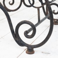 Provencal wrought iron and glass console table, 1930