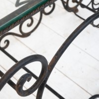 Provencal wrought iron and glass console table, 1930