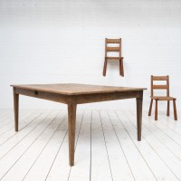 Large table de ferme en chêne, début XXème