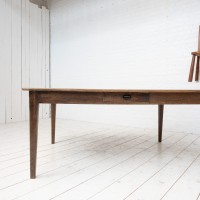 Large table de ferme en chêne, début XXème