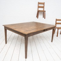 Large table de ferme en chêne, début XXème