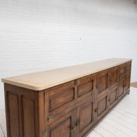 Exceptional oak and Burgundy stone icebox, 1920