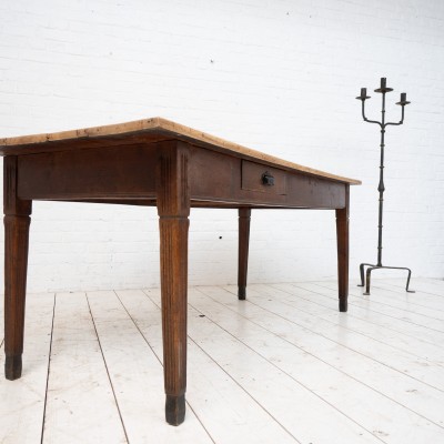 Table de ferme en chêne, début 20ème