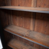 French 2-door display cabinet in blackened walnut, early 20th century.