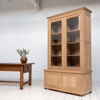 Vitrine 4 portes en chêne, début 20ème