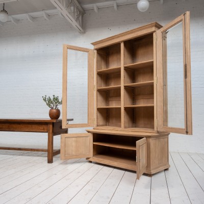 Vitrine 4 portes en chêne, début 20ème