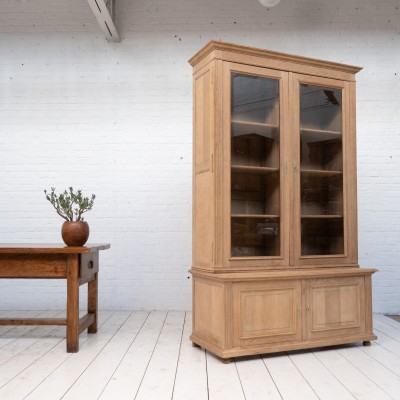 Vitrine 4 portes en chêne, début 20ème
