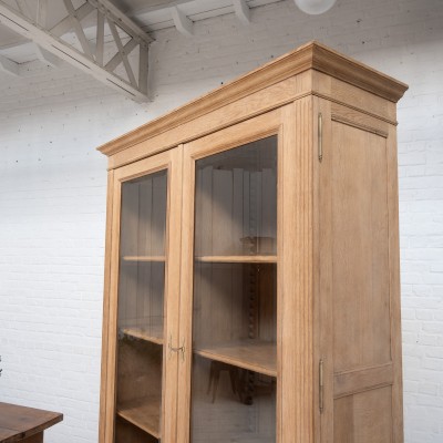 Vitrine 4 portes en chêne, début 20ème