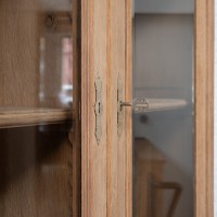 Vitrine 4 portes en chêne, début 20ème