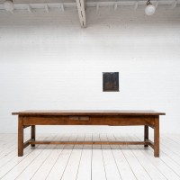 Grande table de chasse en hêtre, 19ème