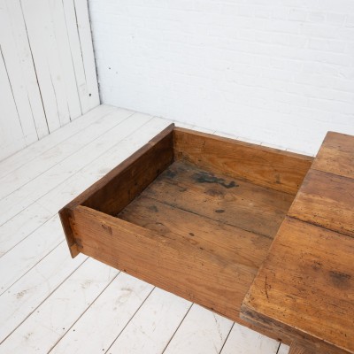 Grande table de chasse en hêtre, 19ème