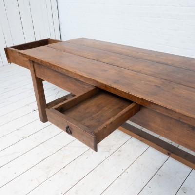 Grande table de chasse en hêtre, 19ème