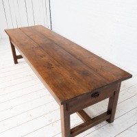 Grande table de chasse en hêtre, 19ème