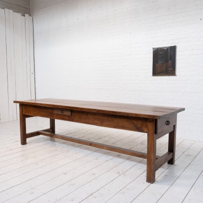 Grande table de chasse en hêtre, 19ème