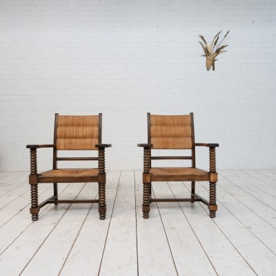 Paire de fauteuils style Charles DUDOUYT FRANCE 1940
